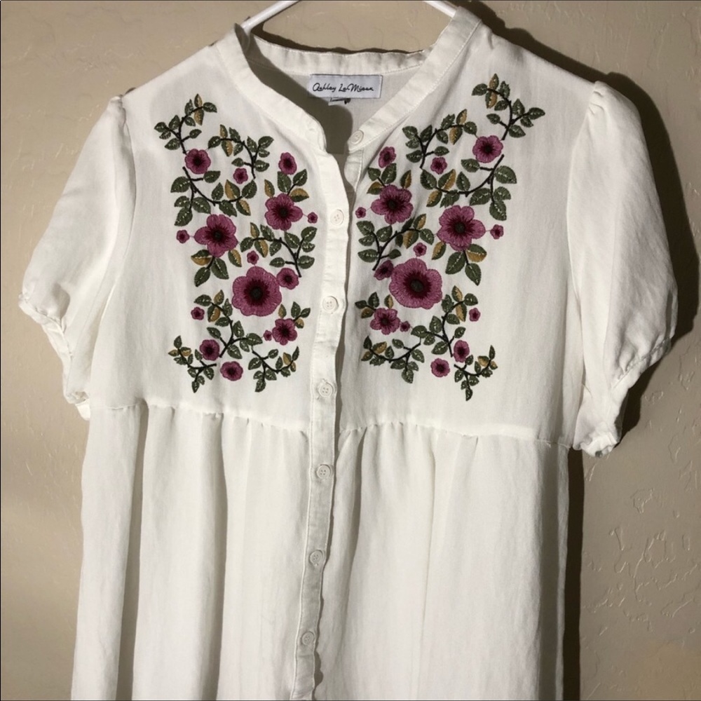 Shop Ashley LeMieux Embroidered Top